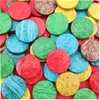 Ronds colorés en coque de noix de coco, 25 mm 250 g