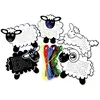 Cartes à enfiler mouton, set de 5