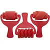 Rouleau à motifs, set de 3 rouges