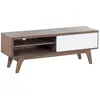 BELIANI Meuble tv marron blanc