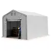 Hangar PVC TOOLPORT 3x6 m - Gris - Porte actionnée par traction