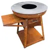 Remundi - Barbecue brasero en acier Zelos Hauteur 80 cm Diamètre 82 cm