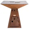 Remundi - Barbecue brasero en acier Cube Surface de cuisson 82 cm