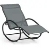 Blumfeldt Santorini Fauteuil de jardin à bascule - Rocking chair - Dos...