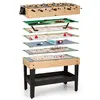 Table Multi-Jeux 15 en 1 - oneConcept - Football de Table Billard Shuf...