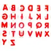 Tampon géant, lettres, set de 26 rouge