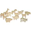 Figurines bois Animaux, set de 12
