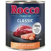6x800g Classic boeuf, saumon Rocco - Nourriture pour chien