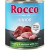 6x800g Junior volaille, gibier, riz Rocco - Nourriture pour chien