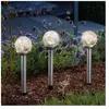 Balise solaire décorative - ESOTEC - Golden Balls - 8 leds - Verre craquelé - Inox