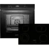 Respekta Four encastrable Set de cuisson autarcique verre noir vitrocé...