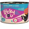6x200g Lucky Lou Lifestage Adult volaille & canard nourriture pour chat humide