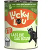 6x 400g Lucky Lou Lifestage adulte boeuf & sanglier nourriture pour chat humide