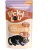 16x125g Lucky Lou Adult volaille et saumon nourriture pour chat humide