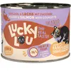 6x200g Lucky Lou Adult volaille et saumon nourriture pour chat humide
