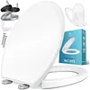 Siège de wc avec abaissement automatique Abattant de wc Fonction Quick-Release et Softclose - montage facile Couvercle de wc antibactérien en