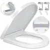 Siège de wc avec abaissement automatique Abattant de wc Fonction Quick-Release et Softclose - montage facile Couvercle de wc antibactérien en