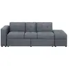 BELIANI Canapé convertible 3 places en tissu gris foncé FALSTER