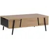 BELIANI Table basse en bois clair et noir BLACKPOOL