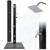 AREBOS Douche Solaire 40L avec Couvercle avec thermomètre intégré Noir...
