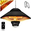 TRESKO Chauffage Radiant Mural Infrarouge Noir 1200W + Télécommande + ...