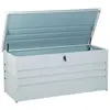BELIANI Coffre de rangement métal 132 cm 62 cm gris clair