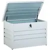 BELIANI Coffre de rangement métal 100 cm 62 cm gris clair
