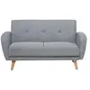 BELIANI Canapé convertible 2 places en tissu gris FLORLI