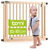 Barrière de sécurité bébé escalier 133 141 cm   Bois hêtre naturel   S...