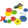 Boutons à enfiler en boîte : 8 ficelles, 8 stopeurs, 100 boutons
