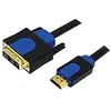 LogiLink CHB3103 Câble HDMI V1.4 avec Ethernet vers DVI Mâle/Mâle 3 m + Colour box avec Logo Noir