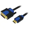 2direct Câble HDMI High Speed - LogiLink - DVI - 5m - Moulé - Noir/Bleu