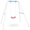 KLARFIT Miri Balançoire enfant de jardin, armature, cordes et assisebleue