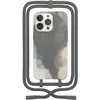 Coque avec cordon WOODCESSORIES iPhone 13 Pro Tour de cou gris foncé