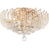 Plafonnier en métal doré 6 ampoules Karolina - Maytoni