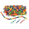 Perles à enfiler multicolores, mélangées