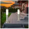 Etc-shop - 2 x lampadaires acier inoxydable polycarbonate éclairage ja...