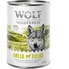 Offre d'essai : Croquettes, boîtes et friandises Wolf of Wilderness - Boîte à l'unité Green Fields, agneau (1 x 400 g)