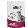 12x85g All Cats 10+ en gelée Concept for Life - Sachets et Boîtes pour Chat