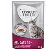 12x85g All Cats 10+ en sauce Concept for Life - Sachets et Boîtes pour Chat