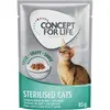 12x85g Sterilised Cats en sauce Concept for Life - Sachets et Boîtes pour Chat