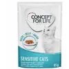 12x85g Sensitive Cats en gelée Concept for Life - Sachets et Boîtes pour Chat