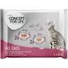 4x85g Offre d'essai All Cats Concept for Life - Pâtée pour chat