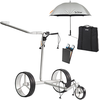 JuCad Chariot électrique de golf JuStar Carbon 1.0 Blanc 65x60x10 cm JUSTAR-SETB