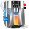 Klarstein - Ice Volcano 2GS Machine à glaçons led 12kg - argent