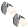 ETC-SHOP Lot de 2 appliques led, spots muraux, orientables, métal, pei...