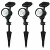 Lot de 3 lampes d'extérieur led enfichables lampes solaires spots mobi...