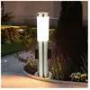 Lampe sur pied led inox jardin terrasse éclairage IP44 2x douilles