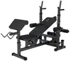 Gorilla Sports Banc de musculation universel avec support pour haltères noir TU