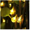 Boule solaire chaîne lumineuse led 5m, 20 boules de cristal led lampes...